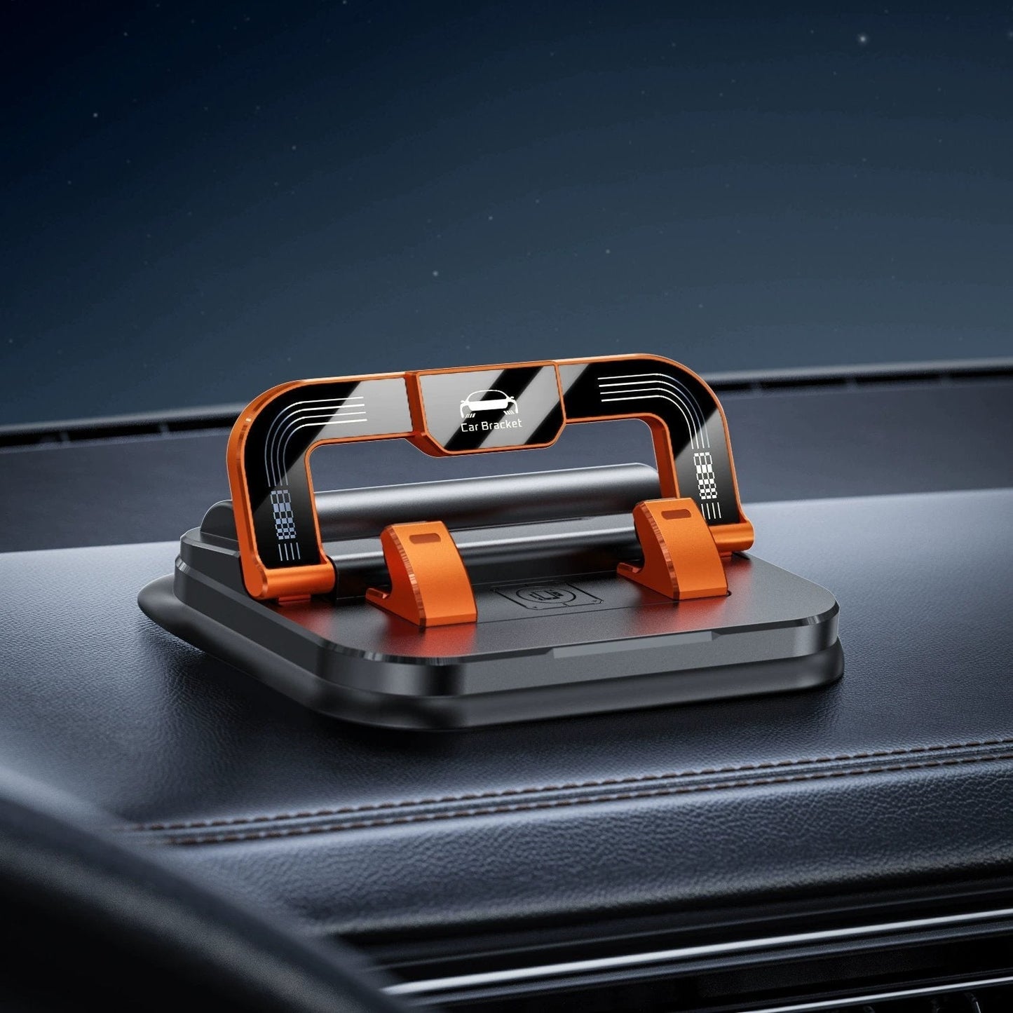 LBMLBM® 360° Rotation Car Phone Holder With Hidden Emergency Contact Number Plate