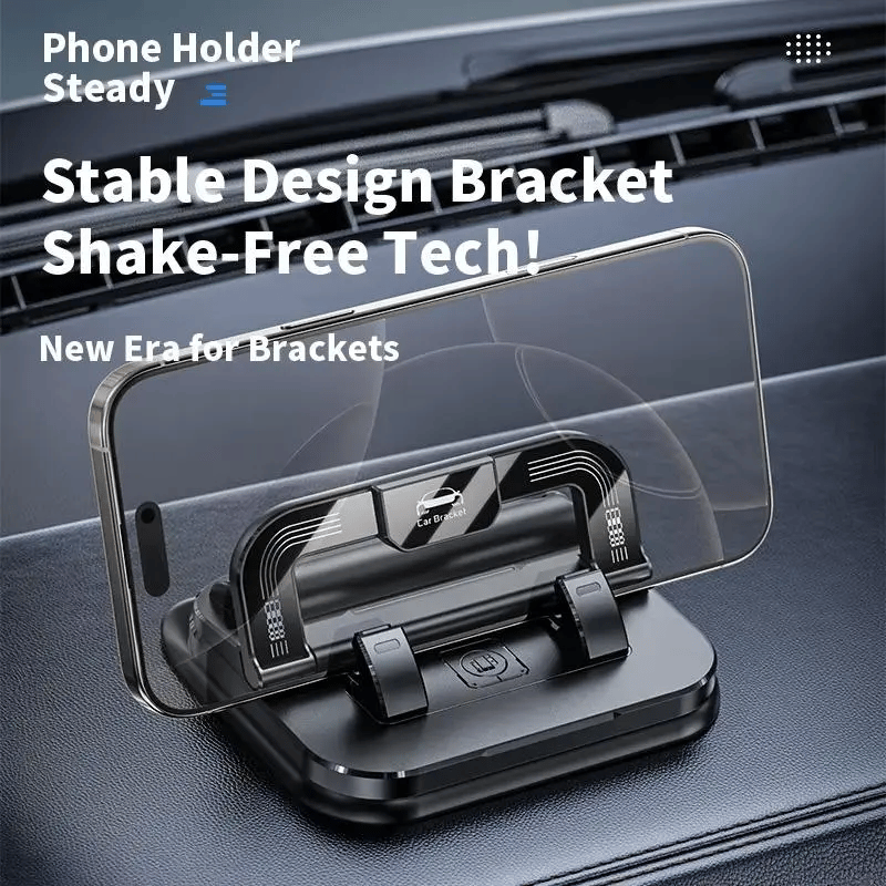 LBMLBM® 360° Rotation Car Phone Holder With Hidden Emergency Contact Number Plate