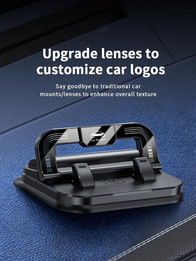 LBMLBM® 360° Rotation Car Phone Holder With Hidden Emergency Contact Number Plate