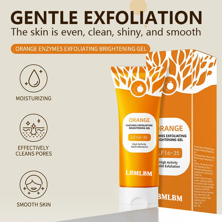 💥Flash Deal💥LBMLBM® Orange Enzyme Exfoliating Gel Goodbye Dark Spots & Roughness